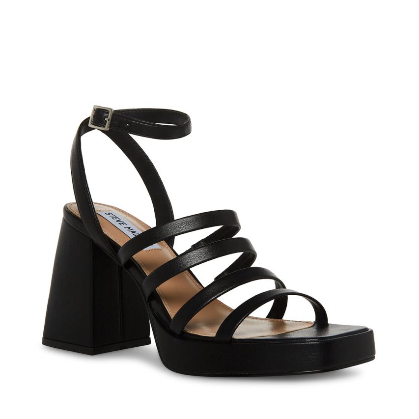 Sandalias Tacones Steve Madden Marilyn Mujer Negras | ES LZ1093